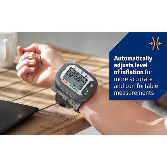 Medline Wrist Blood Pressure Monitor Digital LCD Display Automatic with Memory - Picture 7 of 9